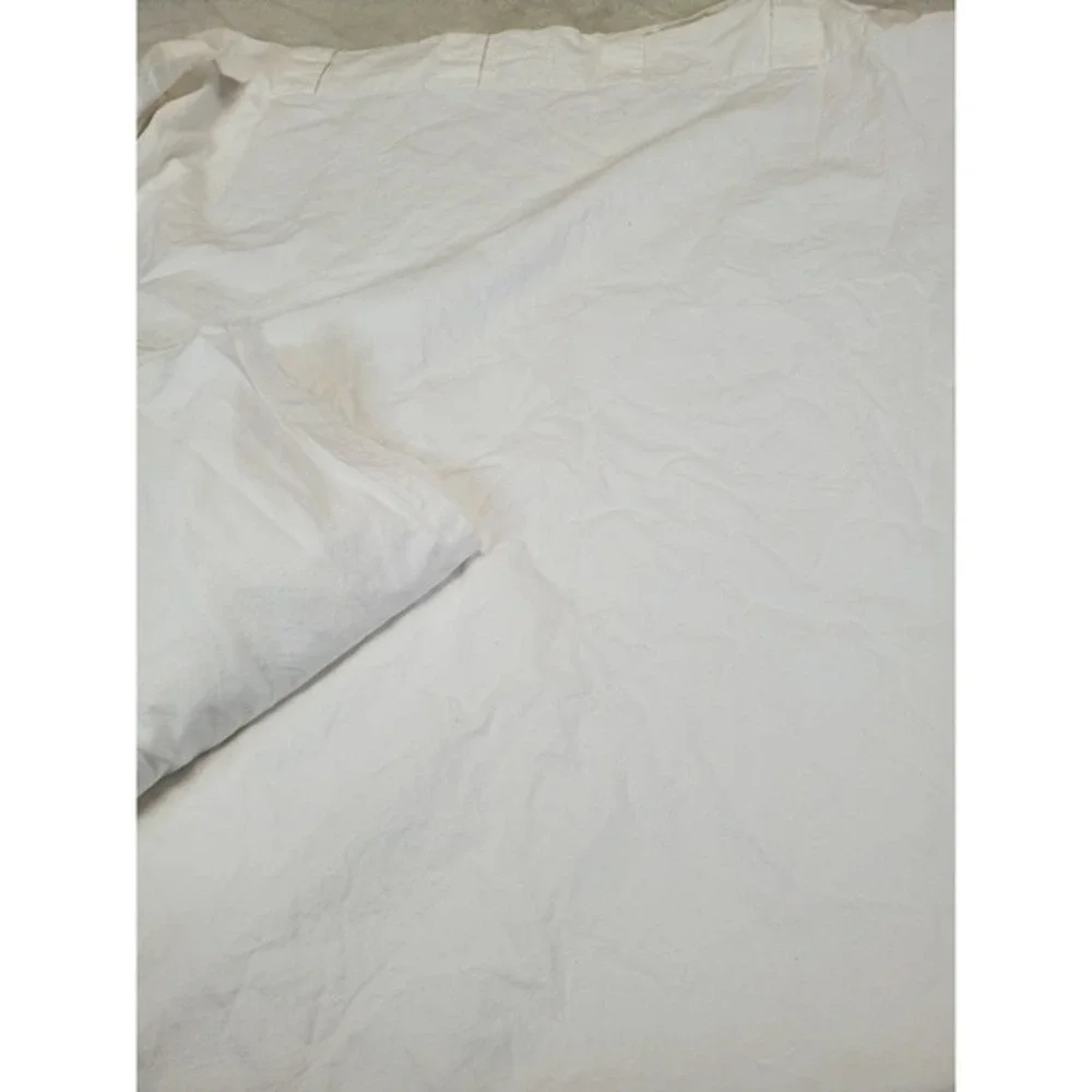 West Elm White Cotton Curtain Curtain Drapes Set 48x96 Classic Luxury
